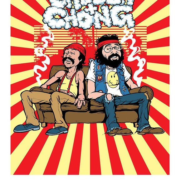 Cheech & Chong Couch Tapestry ~ 30" x 45" ~ w/Corner Loops ~ Brand New! - Picture 3 of 4